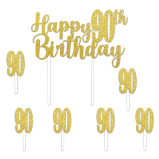 Picture of 90th - Birthday Cake Topper Set
