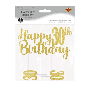 Picture of 30th - Birthday Cake Topper Set