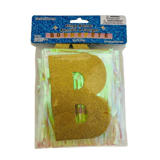 Image sur DECOR - BONNE FETE FRINGE BANNER 