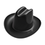 Picture of WEARABLES - Miniature Plastic Cowboy Hats - BLACK