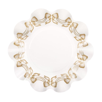 Image de GOLD CELEBRATION - RUFFLE EDGE 10" PLATES FOIL