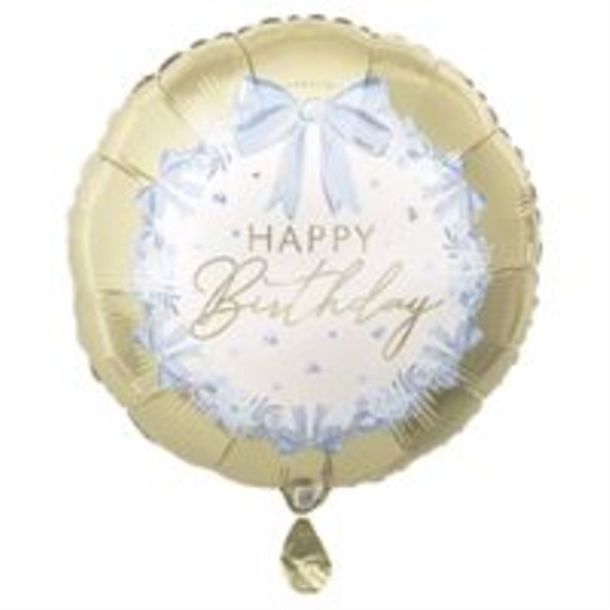 Picture of 18" FOIL - DAINTY BOWS HAPPY BIRTHDAY FOIL