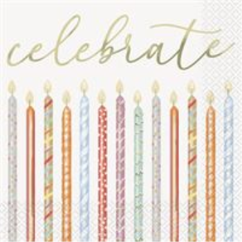 Image de GOLD CELEBRATION - CELEBRATE LUNCHEON NAPKIN 