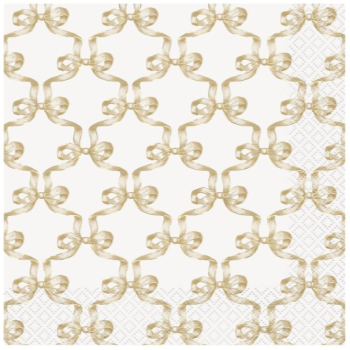Image de GOLD CELEBRATION - RUFFLE BOW LUNCHEON NAPKIN 