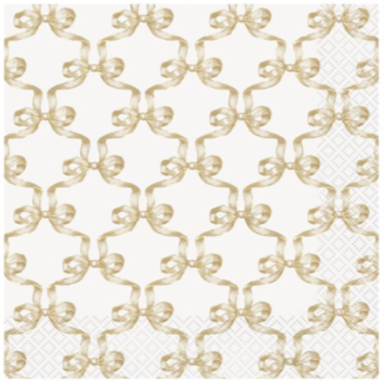 Image sur GOLD CELEBRATION - RUFFLE BOW LUNCHEON NAPKIN 