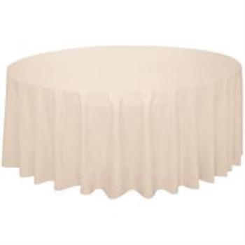 Image de IVORY ROUND TABLE COVER 84" 