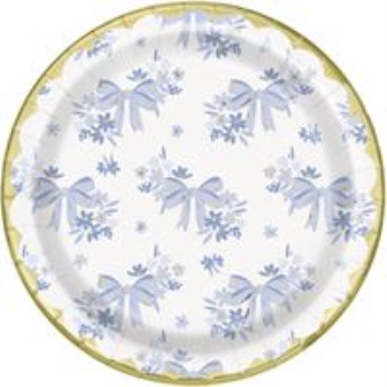 Picture of DAINTY BOWS FOIL BORDER 7" PLATE