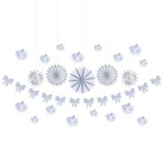 Picture of DAINTY BOWS DECOR KIT WITH PAPER FNS, FLOWERS, GARLAND