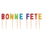 Image de RAINBOW GLITTER BONNE FETE LETTER PICK CANDLE