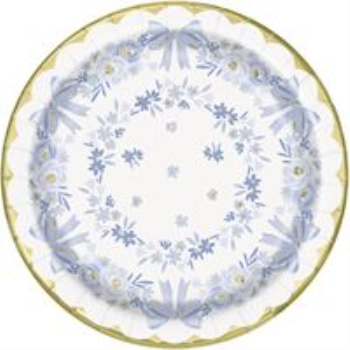 Picture of DAINTY BOWS FOIL BORDER 9" PLATE