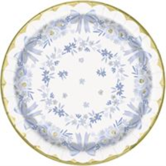 Picture of DAINTY BOWS FOIL BORDER 9" PLATE