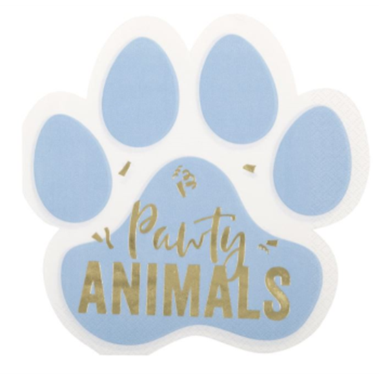 Picture of PAWTY ANIMALS PAW SHAPED LUNCHEON NAPKIN