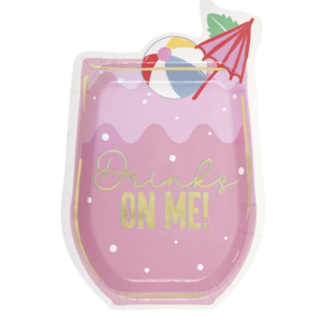Picture of TABLEWARE - SUMMER CHIC DRINKS ON ME PLATE