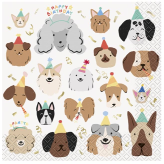 Picture of PAWTY ANIMALS DOG LUNCHEON NAPKINS