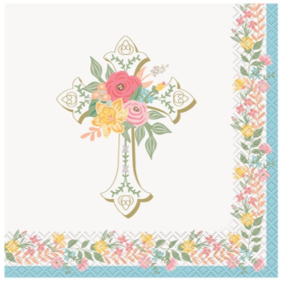 Image sur TABLEWARE - EASTER CROSS LUNCHEON NAPKINS