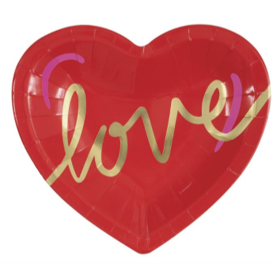 Image sur TABLEWARE - LOVE HEART SHAPED 7" PLATES