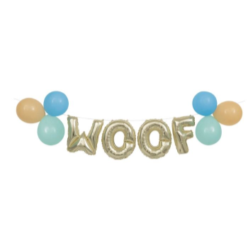 Picture of PAWTY ANIMALS WOOF BALLOON BANNER KIT