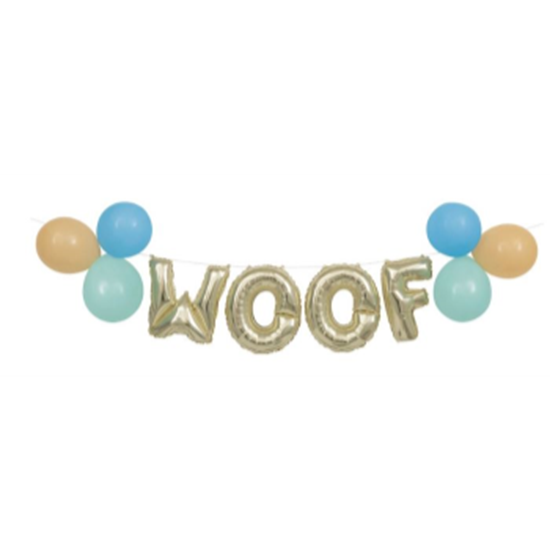 Picture of PAWTY ANIMALS WOOF BALLOON BANNER KIT