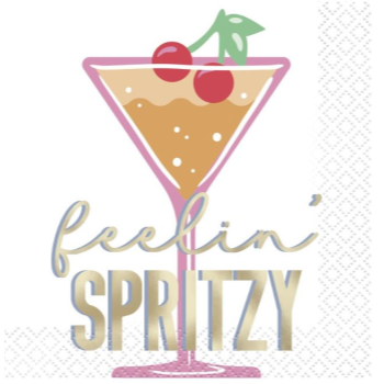 Picture of TABLEWARE - SUMMER CHIC FEELIN SPRITZY BEVERAGE NAPKIN