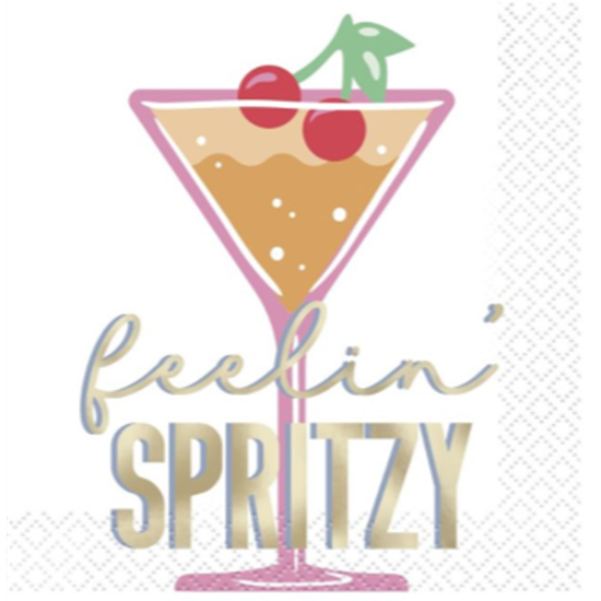 Picture of TABLEWARE - SUMMER CHIC FEELIN SPRITZY BEVERAGE NAPKIN