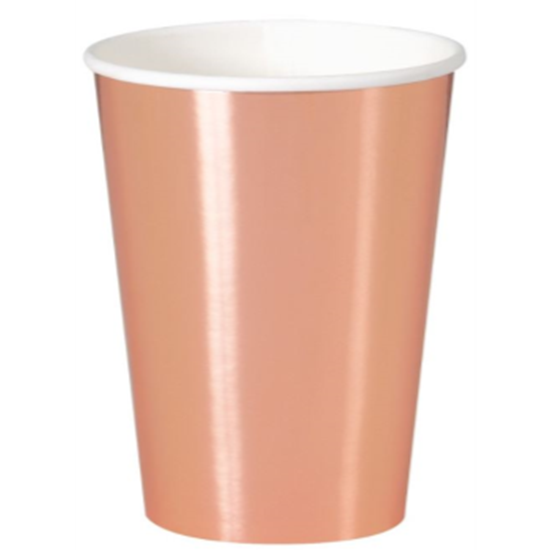 Picture of ROSE GOLD Foil 12oz Paper Cups 