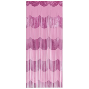 Picture of DECOR - PINK SCALLOPED FOIL CURTAIN 3' x 6.5'