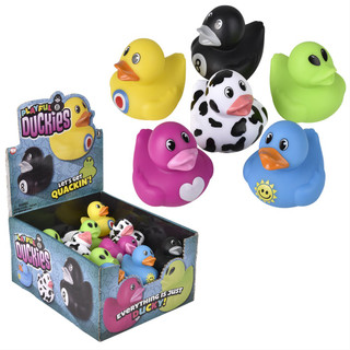 Image de FAVOUR - 2" BULK RUBBER DUCKIES - COLOURED PATTERN