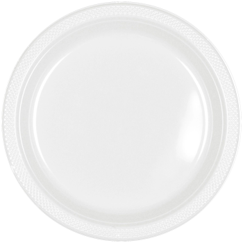 Image de WHITE - 7" PLASTIC PLATE 