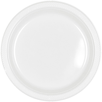 Image de WHITE - 10" PLASTIC PLATE