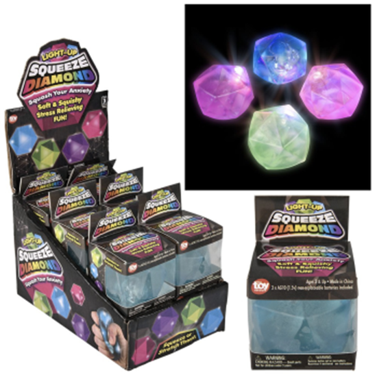 Image sur FAVOUR - 2.75" Light-Up Squeezy Squishy Sugar Diamond