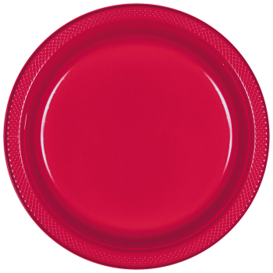 Image sur RED - 10" PLASTIC PLATE