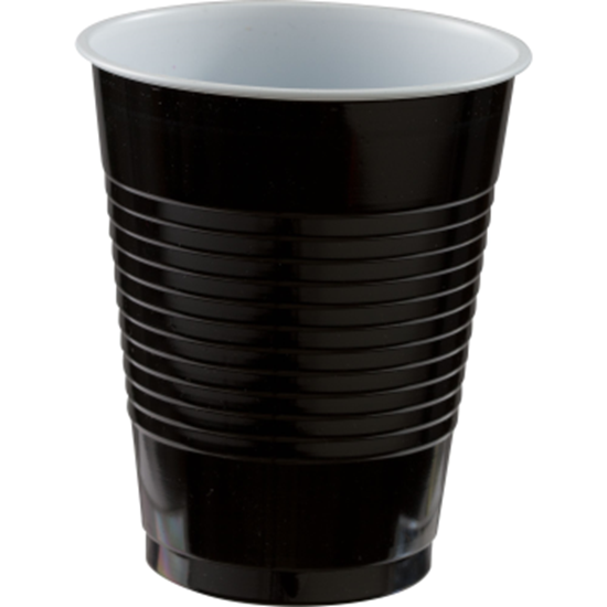 Image sur 18oz PLASTIC CUP 20ct - BLACK