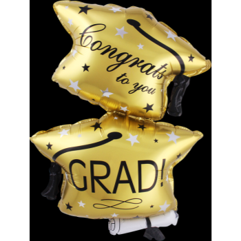 Picture of 31" CONGRATS GRAD HAT - GOLD