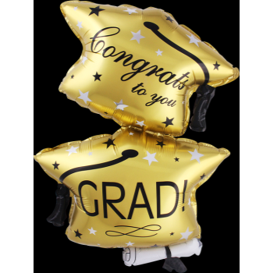 Picture of 31" CONGRATS GRAD HAT - GOLD