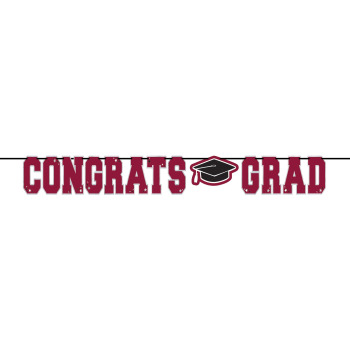 Picture of DECOR - Large Foil Letter Banner - Maroon