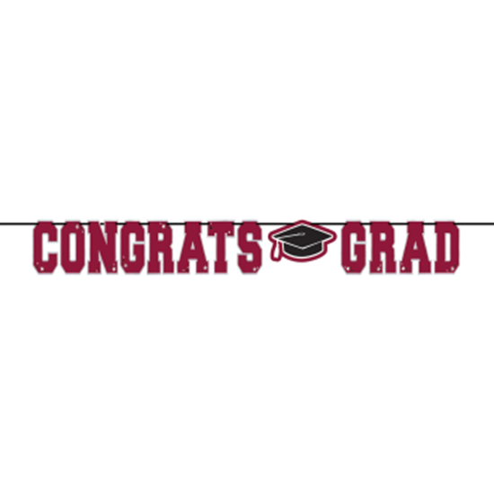 Picture of DECOR - Large Foil Letter Banner - Maroon