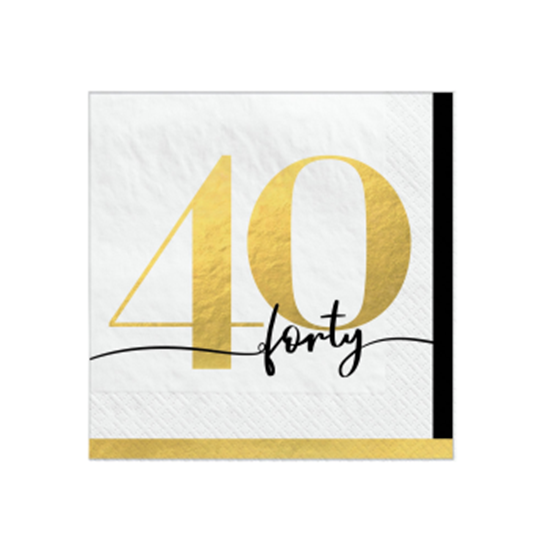 Image sur TABLEWARE - Party of The Ages Beverage Napkins - 40th