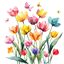 Image de FLORAL LUNCHEON NAPKINS - SPRING BOUQUET
