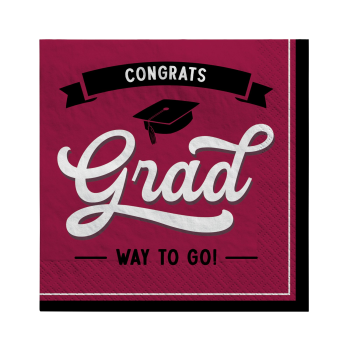 Picture of TABLEWARE - School Spirit Luncheon Napkins - Maroon