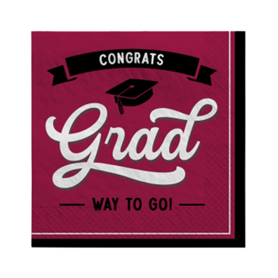 Picture of TABLEWARE - School Spirit Luncheon Napkins - Maroon