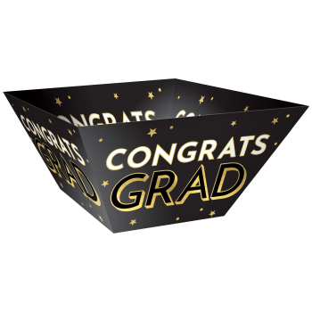 Picture of TABLEWARE - Grad Large Square Paper Bowls - Black, Silver, Gold
