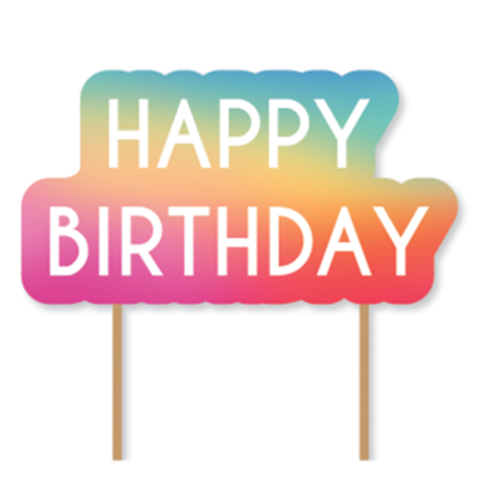 Image sur TABLEWARE - Digital Dream / Vibrant Ombre Cake Topper