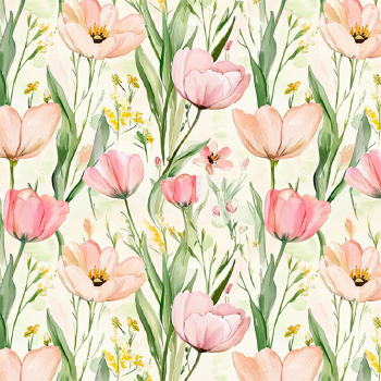 Picture of FLORAL LUNCHEON NAPKINS - BLUSH TULIPS