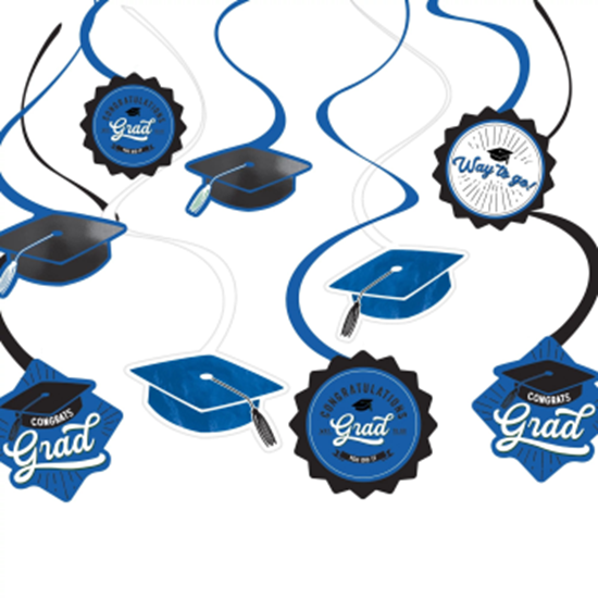Picture of DECOR - School Spirit Swirl Decorations - Blue