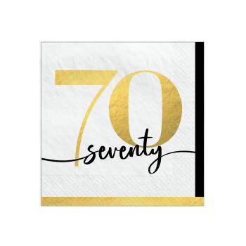 Image de TABLEWARE - Party of The Ages Beverage Napkins - 70th