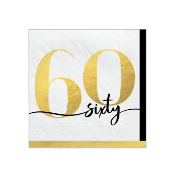 Image de TABLEWARE - Party of The Ages Beverage Napkins - 60th