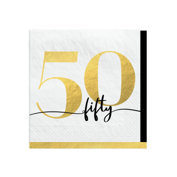 Image de TABLEWARE - Party of The Ages Beverage Napkins - 50th