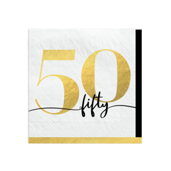 Image sur TABLEWARE - Party of The Ages Beverage Napkins - 50th