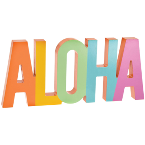Image sur DECOR - Summer Dreams MDF Aloha sign