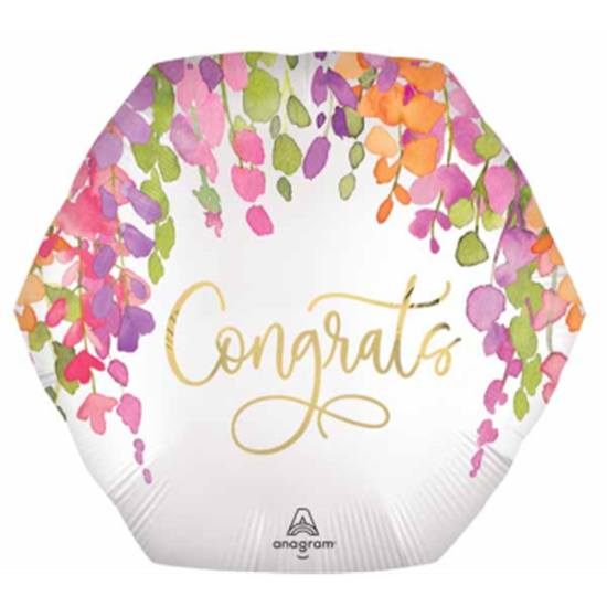 Image sur 28" FOIL - ROMANTIC CONGRATS SHAPE
